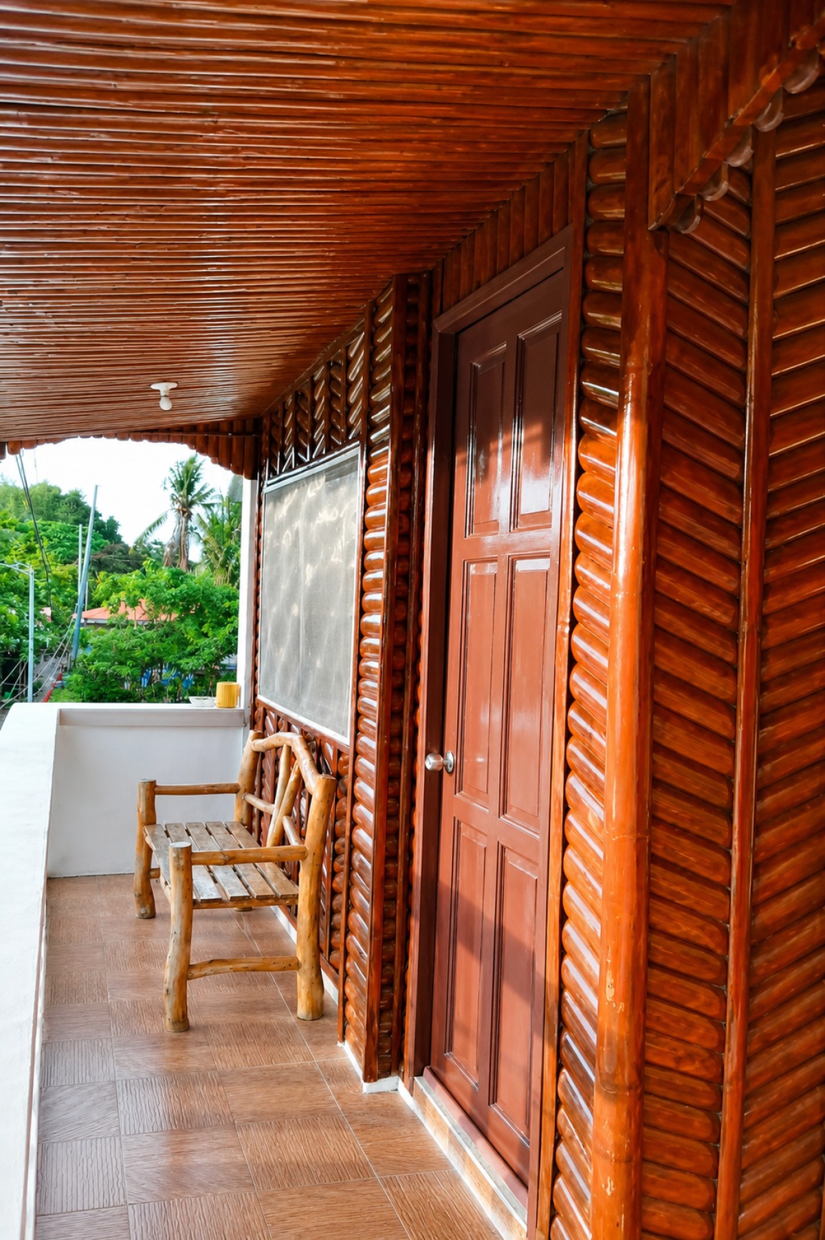 Pictures of Room in traditional wooden style with balcony