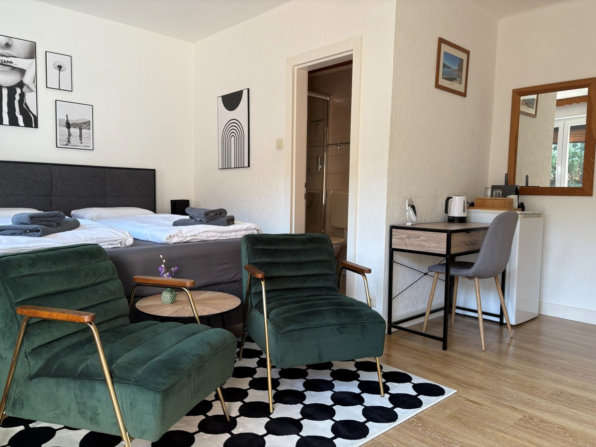 Afbeelding van Luxe 2-persoons kamer met balkon en zicht op tuin