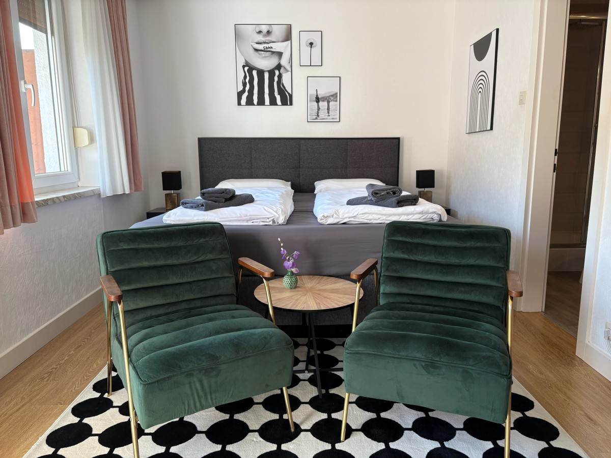 Afbeelding van Luxe 2-persoons kamer met balkon en zicht op tuin