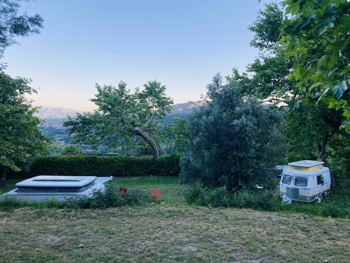 Pictures of Caravan/ folding trailer/ roof tent on the grass lawn