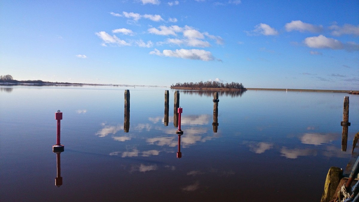 Afbeelding van Boothuis aan het Lauwersmeer.