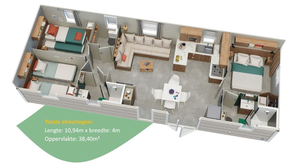 Afbeelding van Chalet nr 7 op camping Lente van Drenthe