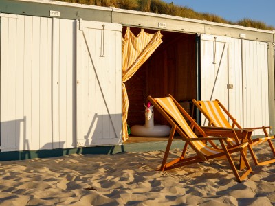 Strandcabine op het Banjaardstrand