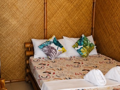 Room in traditional wooden style with balcony