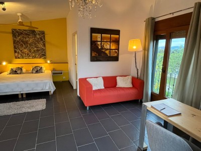 4) Gezellige kamer met bank en terras