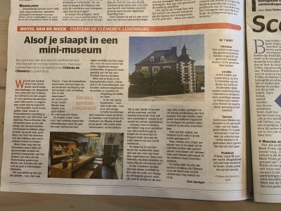 Château de Clémency in the Dutch newspaper Telegraaf
