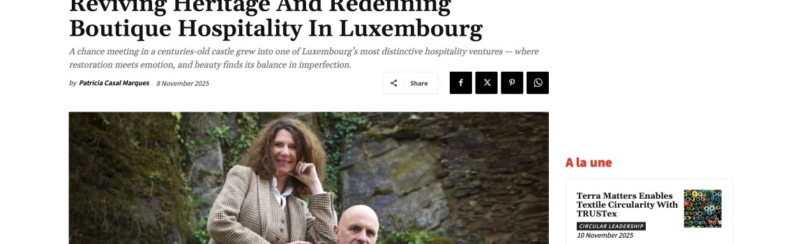 MyQ in Forbes: reviving heritage and redefining boutique hospitality in Luxembourg