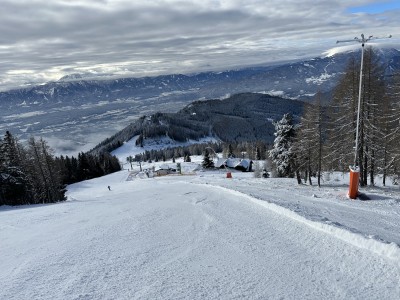 Genieten van van de eerste sneeuw in de omgeving van Haus Paulanic