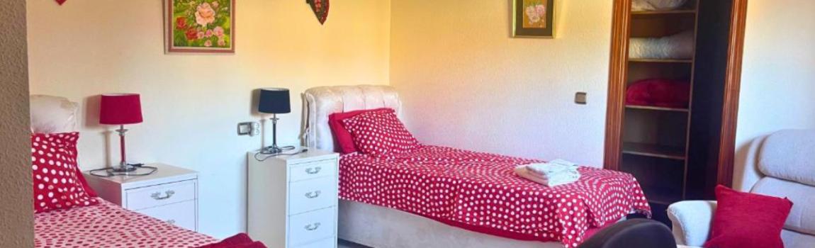 Chambre Flamenco avec salle de bains et baignoire attenantes