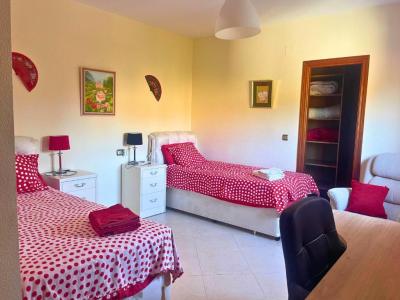 Chambre Flamenco avec salle de bains et baignoire attenantes